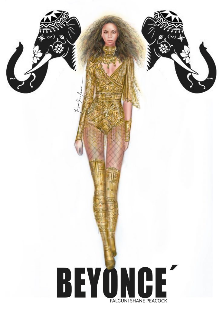 BEYONC GOLDEN SHORT DRESS DESIGN