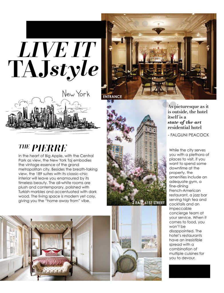 TAJ HOTEL, NEW YORK