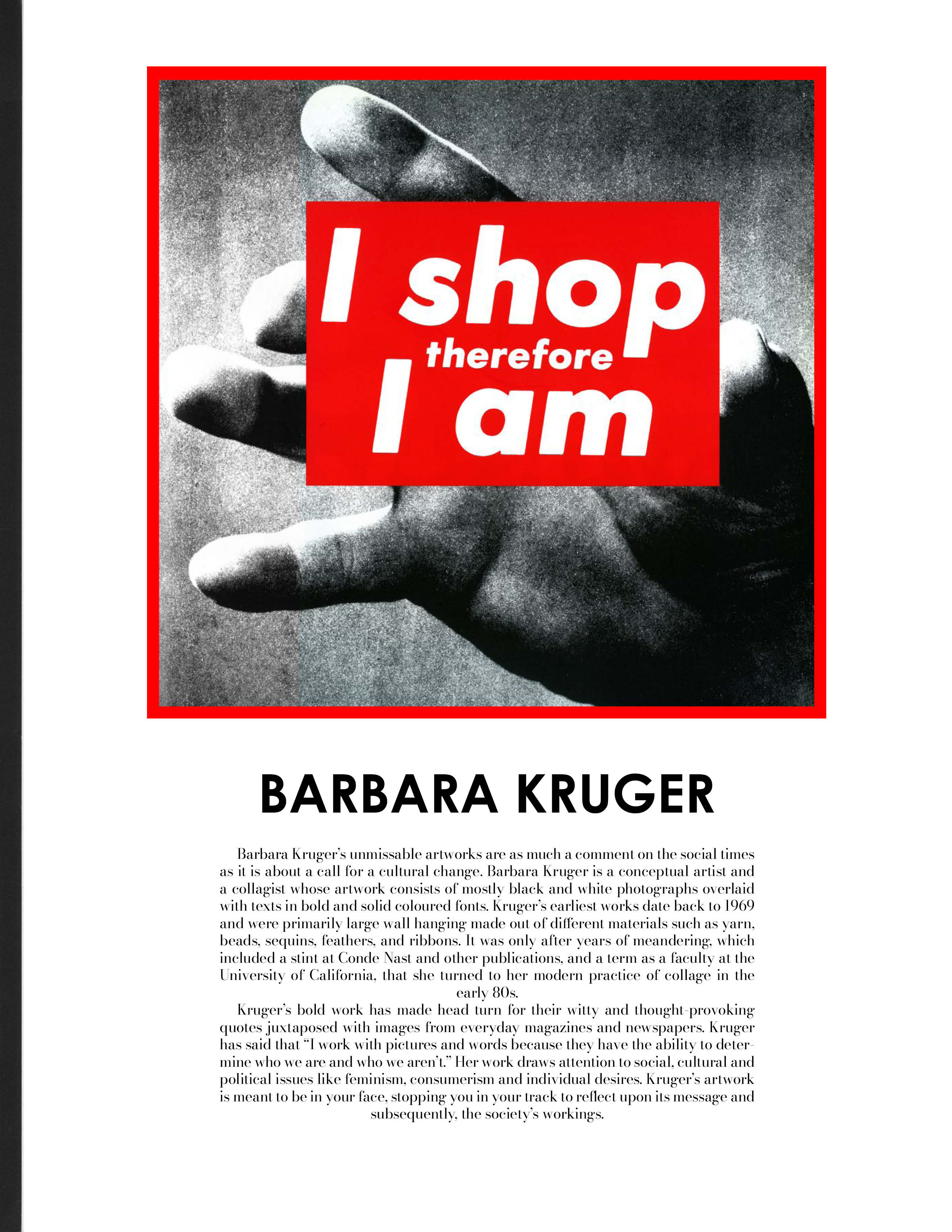 BARBARA KRUGER