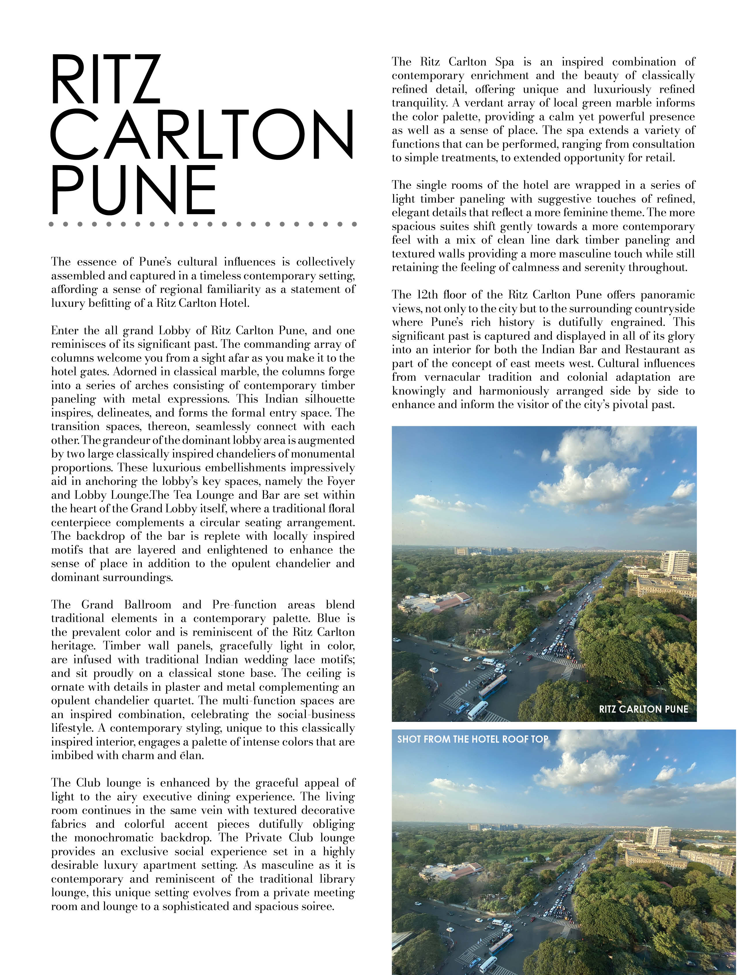 FSP TRAVELOGUE- FEATURING THE RITZ-CARLTON, PUNE