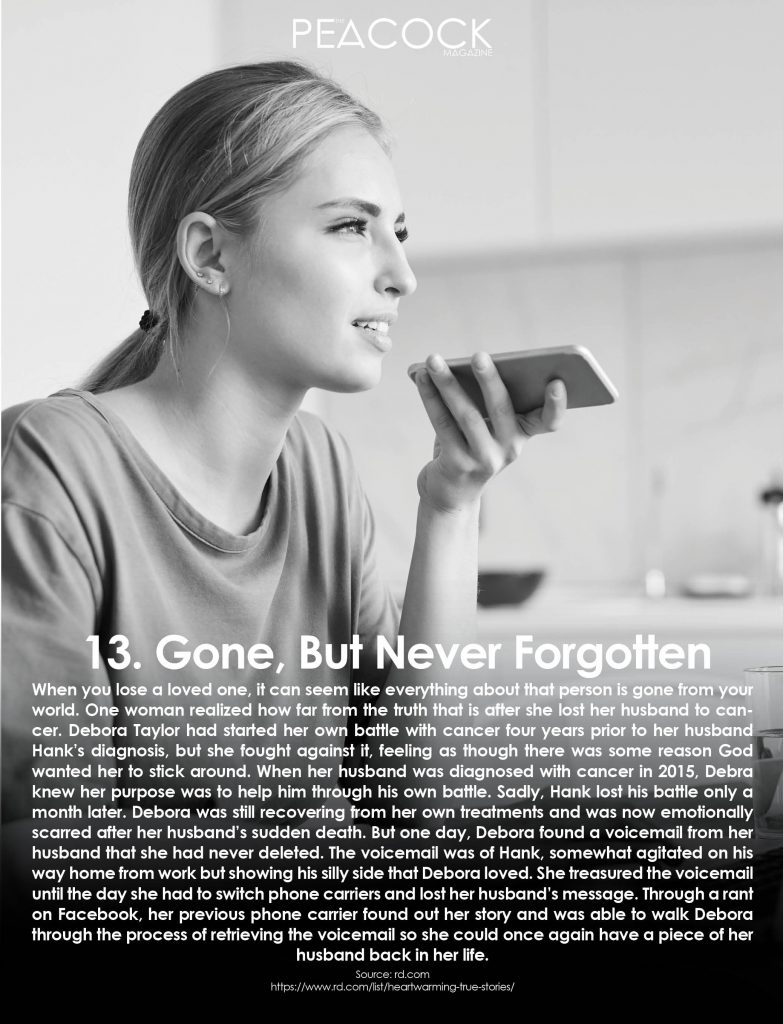 GONE, BUT NEVER FORGOTTEN
