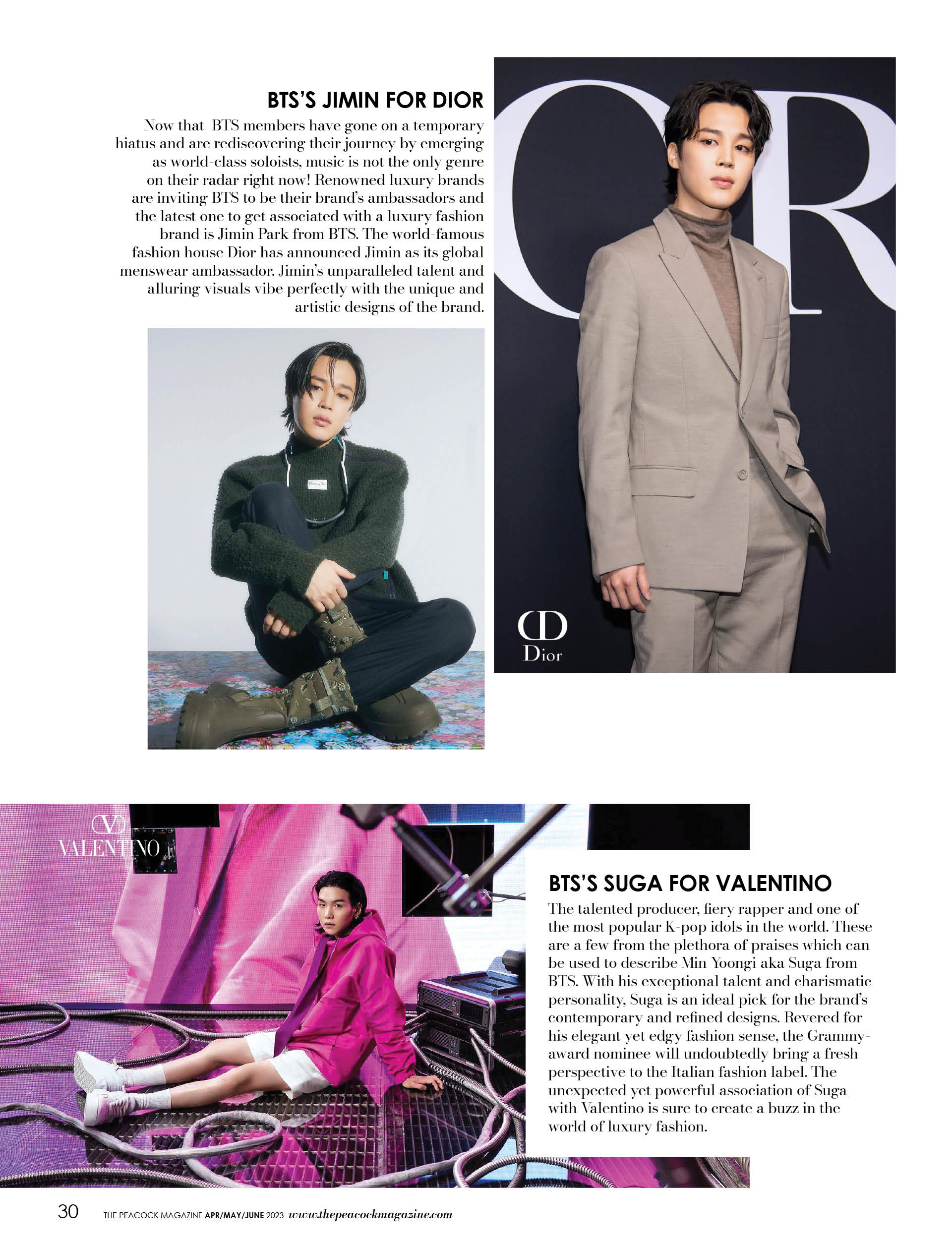 Dior names BTS star Jimin as global brand ambassador; Valentino announces  SUGA as new face