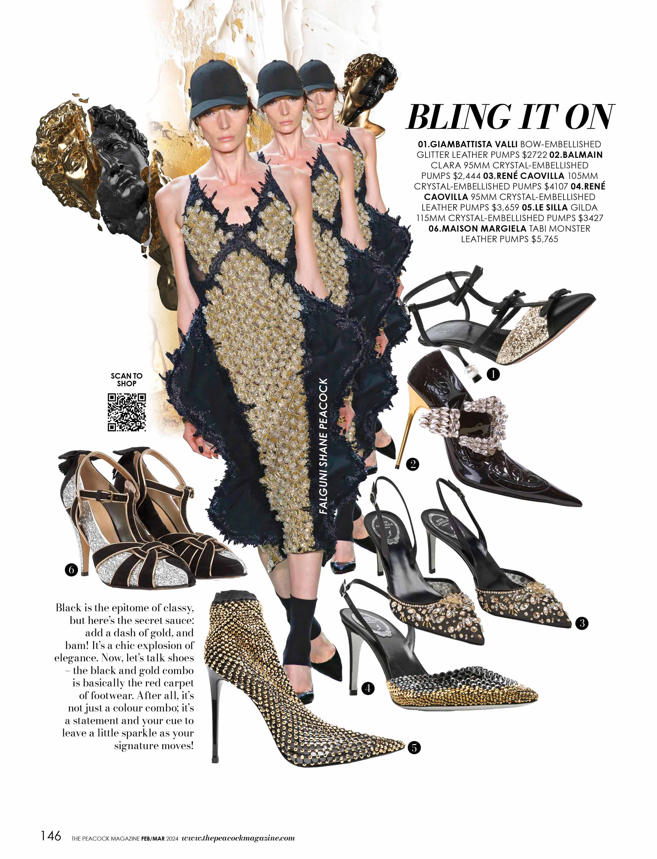 Bling It On-fashion-layout-the-peacock-magazine-aniversery-issue-2024