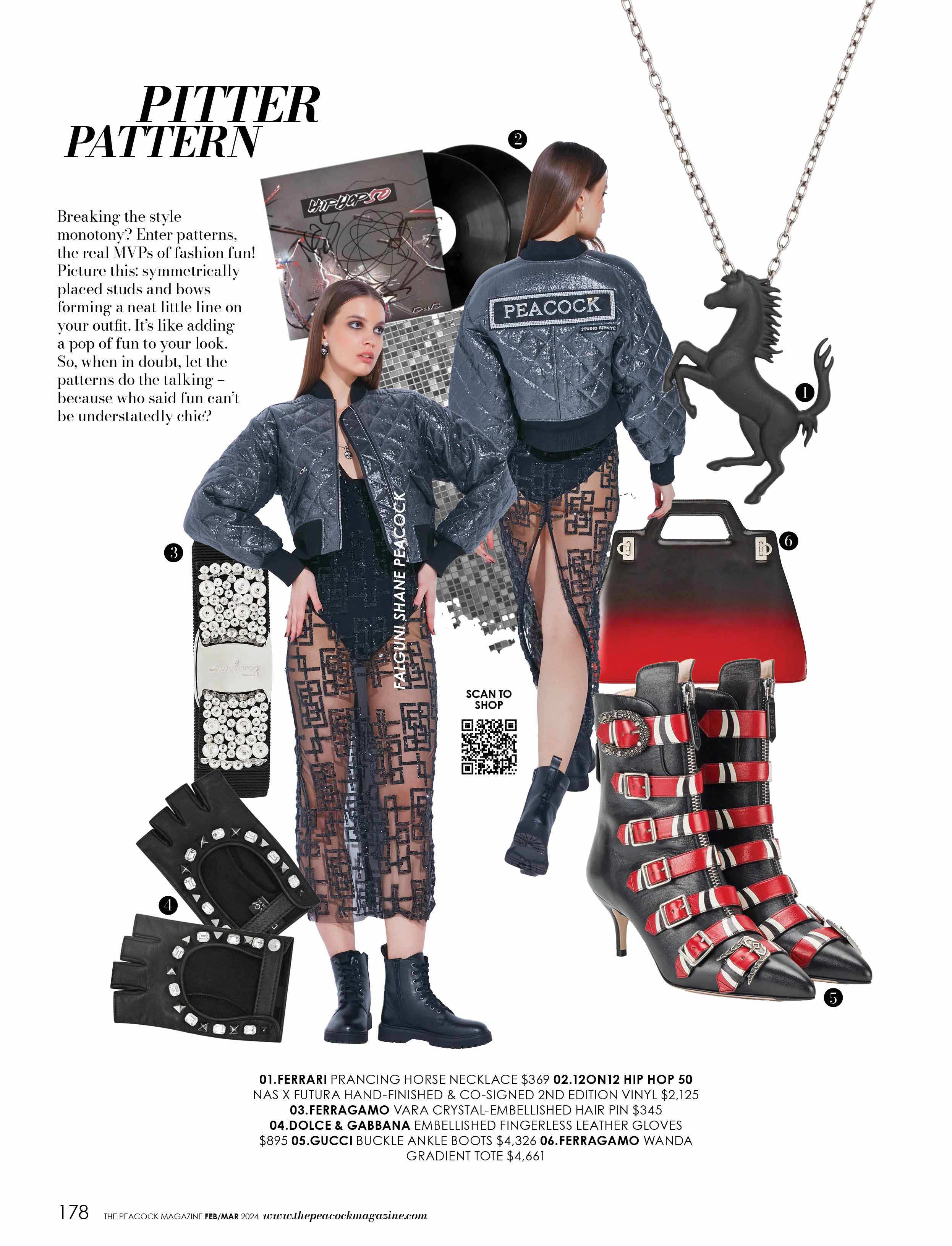 Pitter-Pattern-fashion-layout-the-peacock-magazine-aniversery-issue-2024