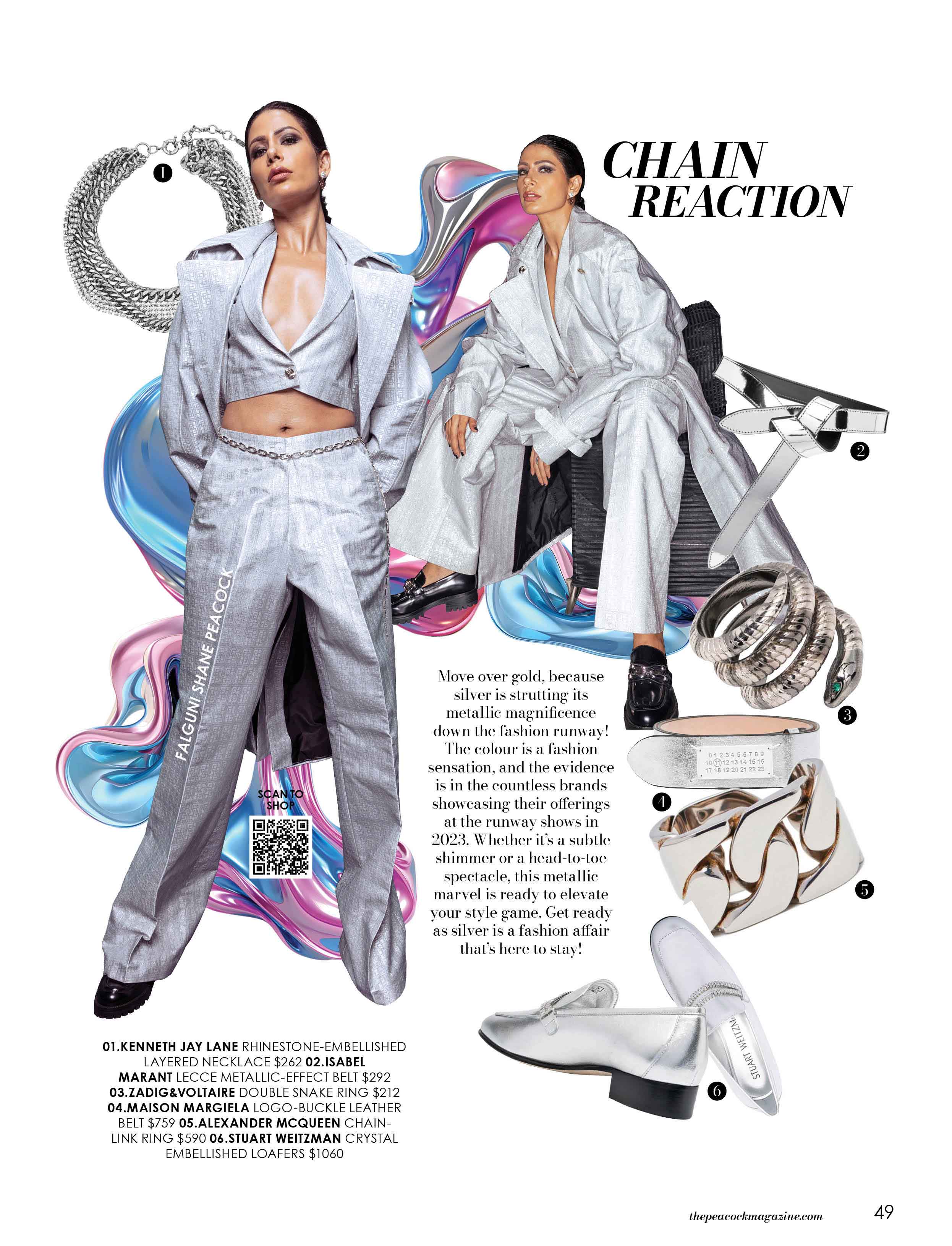 chain-reaction-fashion-layout-the-peacock-magazine-aniversery-issue-2024