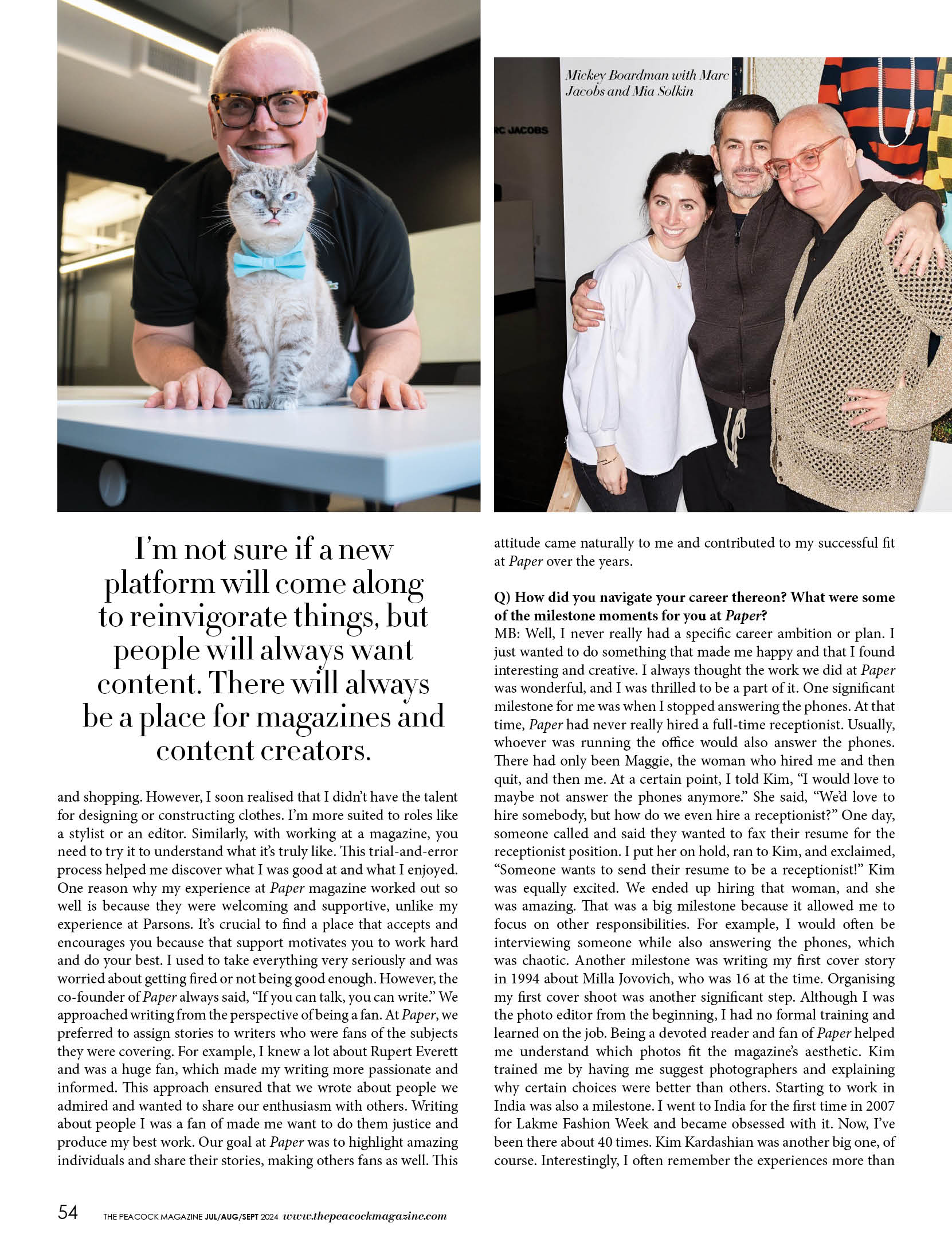 DIRECTOR OF SPECIAL PROJECTS, PAPER & CREATIVE DIRECTOR, PLAYGIRL