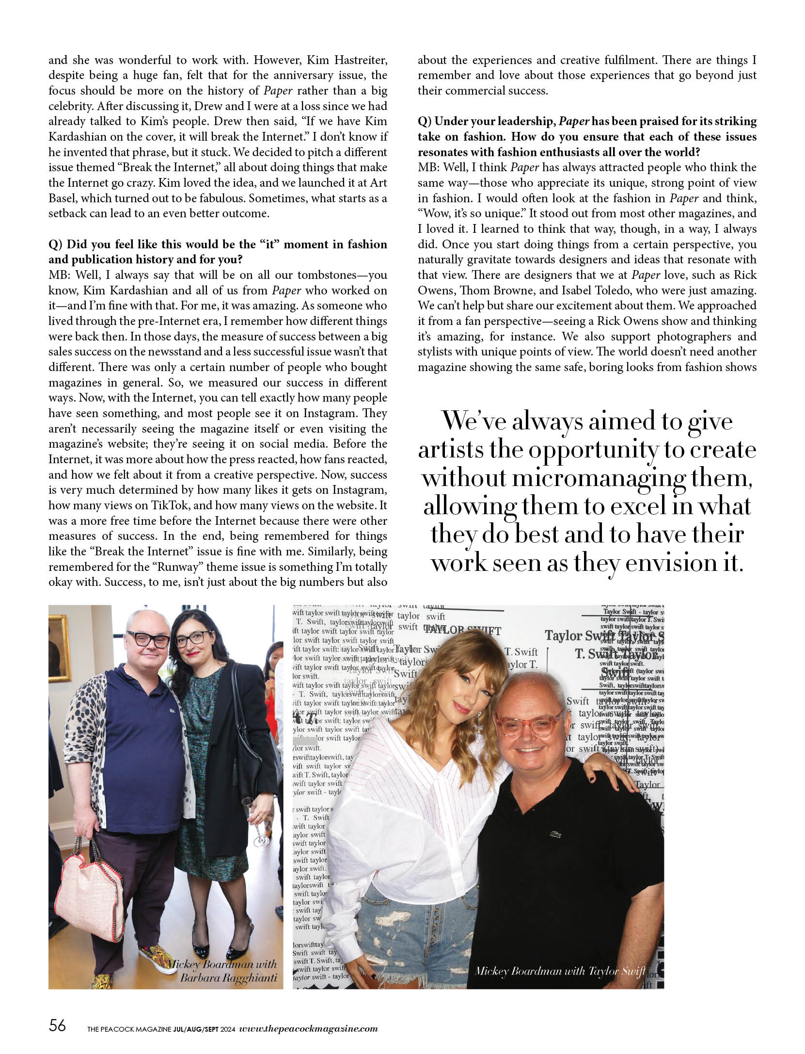 DIRECTOR OF SPECIAL PROJECTS, PAPER & CREATIVE DIRECTOR, PLAYGIRL