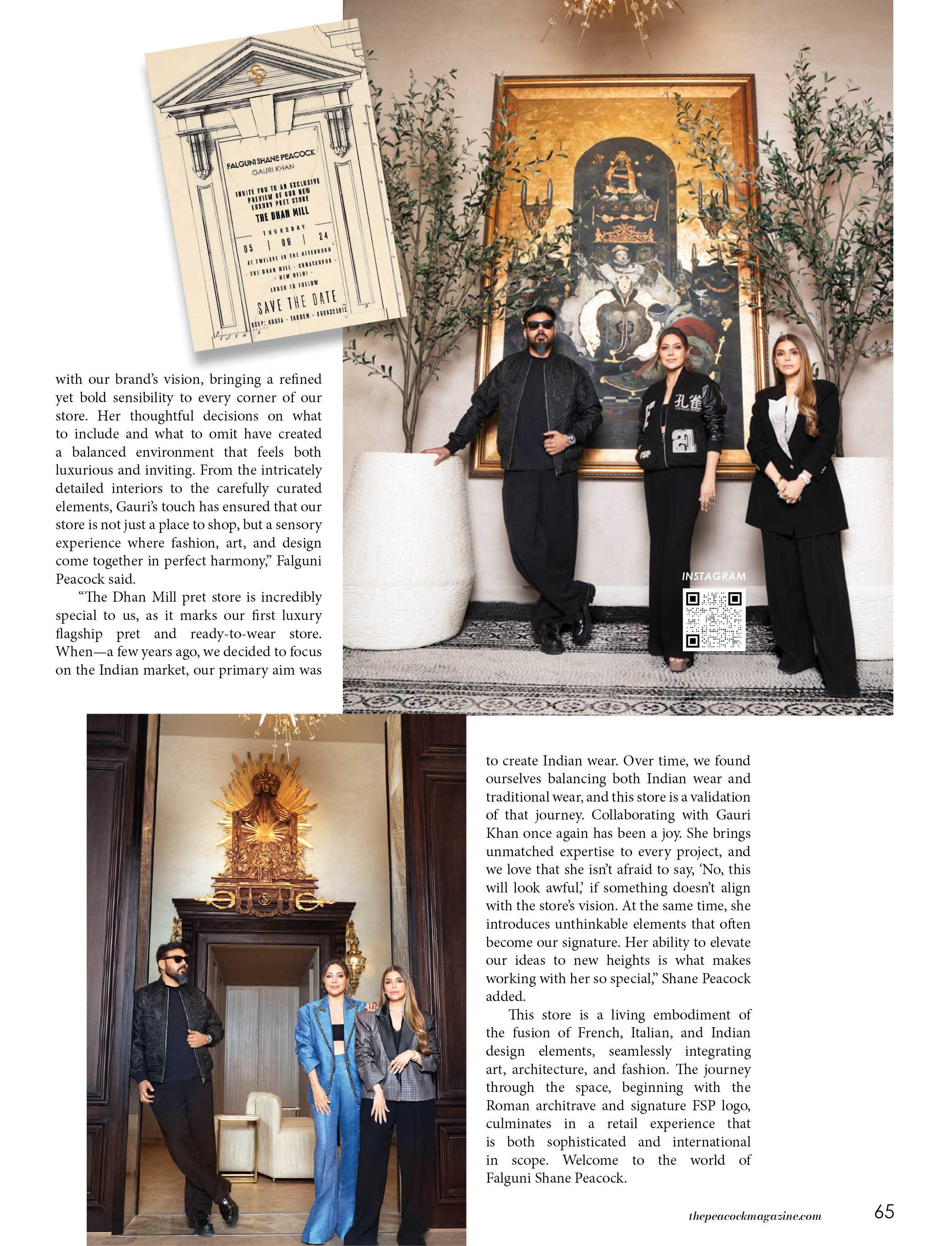 Step Into The World of Falguni Shane Peacock At Dhan Mill, Delhi